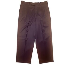 Greg Peters Men's Navy 100% Wool Dress Trousers Size 36